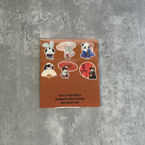 Ben-E & Friends Vinyl Sticker Set of 6