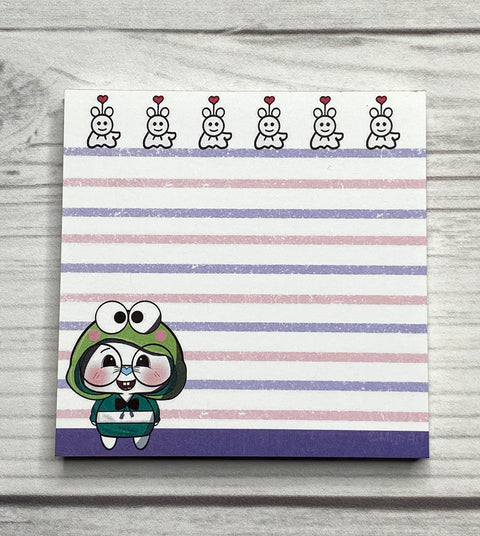 Ben-E Frog with Teru Teru Bozu Notepad.