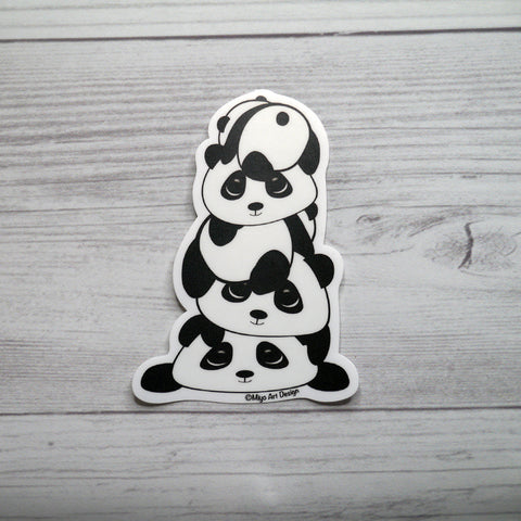 Panda Pile Vinyl Sticker