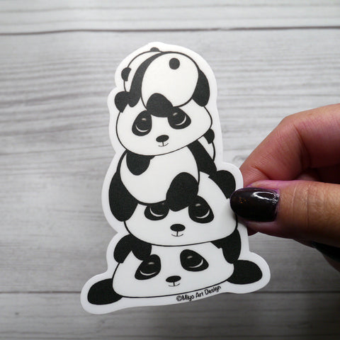 Panda Pile Vinyl Sticker