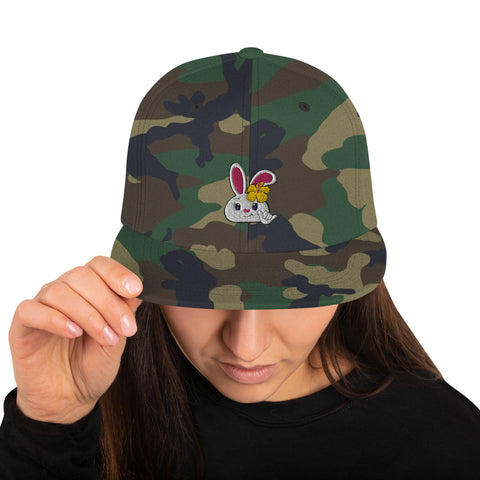 Bon-E Bunny Hibiscus (Embroidered) Snapback Hat