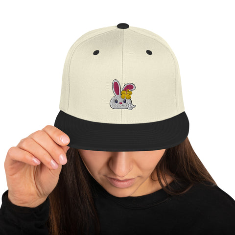 Bon-E Bunny Hibiscus (Embroidered) Snapback Hat