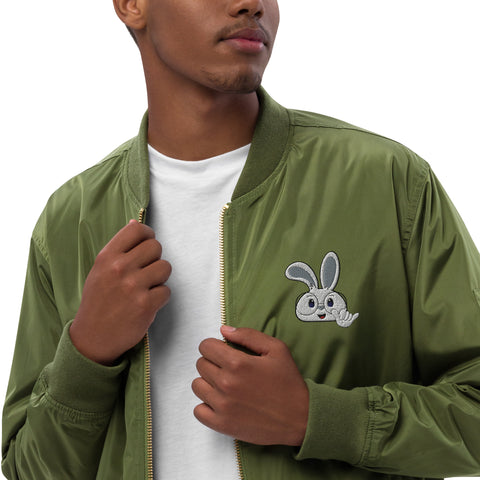 Ben-E Bunny Shaka (Embroidered) Premium recycled bomber jacket