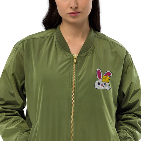 Bon-E Bunny Shaka (Embroidered) Premium recycled bomber jacket