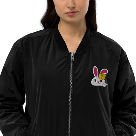 Bon-E Bunny Shaka (Embroidered) Premium recycled bomber jacket