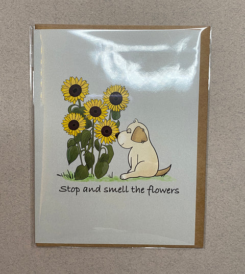 Stop and smell the flowers Greeting Card