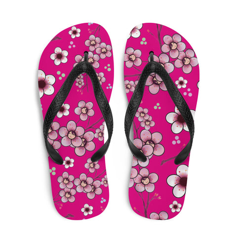 Sakura Print Flip-Flops