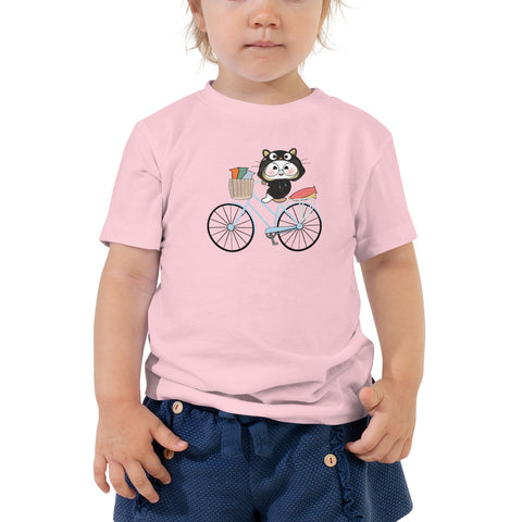Ben-E Cat Bicycle Toddler Short Sleeve Tee