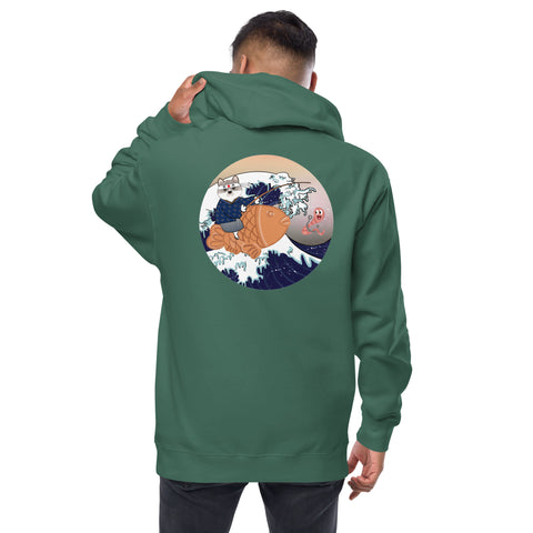 Ozzy Wave Unisex fleece zip up hoodie