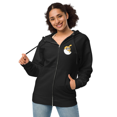 Ben-E Tama Music (Design on Front Only) Unisex fleece zip up hoodie