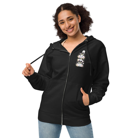 Ben-E Maru Stack (Design on Front Only) Unisex fleece zip up hoodie