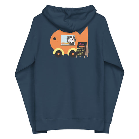 Ben-E Cat Fish Truck (Design on Back Only) Unisex fleece zip up hoodie