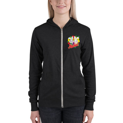 Aloha Unisex zip hoodie (Design in Front Only)