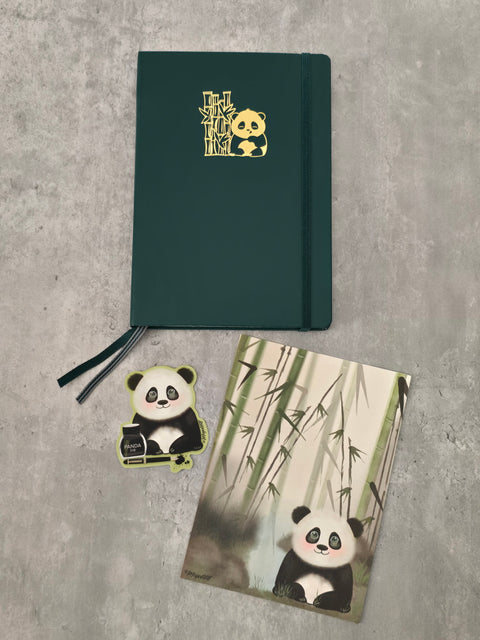 Gold Foil Panda Debossed A5 Leuchtturm1917 Hardcover Notebook
