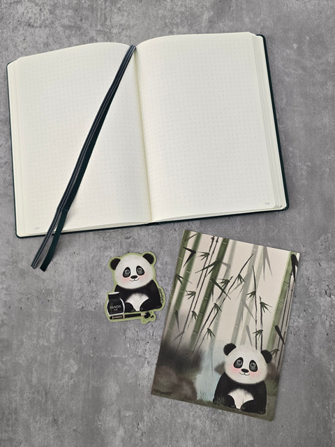 Gold Foil Panda Debossed A5 Leuchtturm1917 Hardcover Notebook