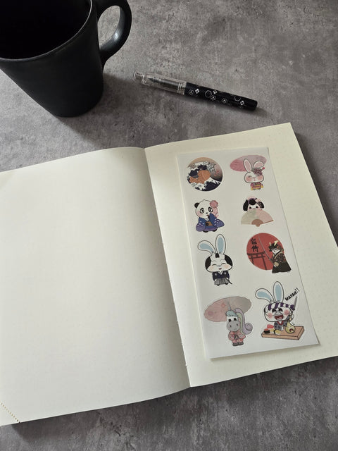 Kimono Critters Sticker Sheet (2 Sheets)