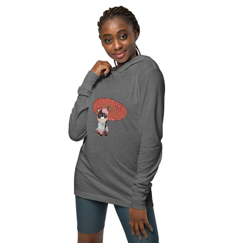 Maya Kimono Hooded long-sleeve tee