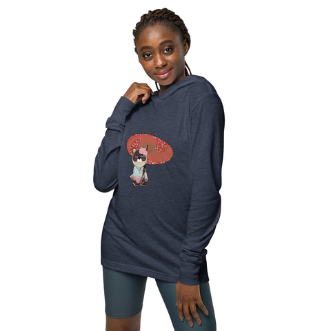 Maya Kimono Hooded long-sleeve tee