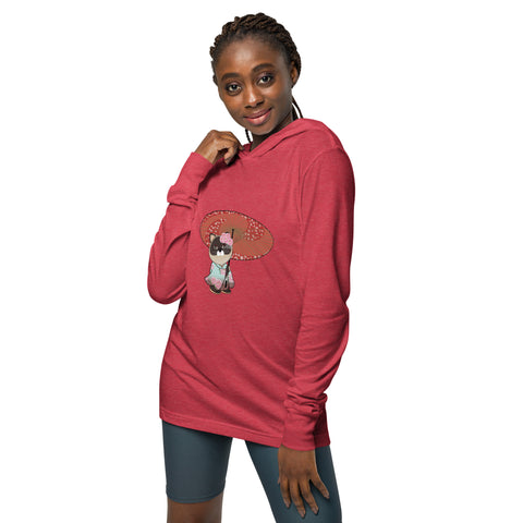 Maya Kimono Hooded long-sleeve tee