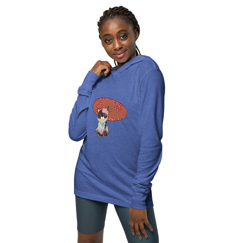 Maya Kimono Hooded long-sleeve tee