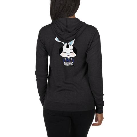 Ben-E Samurai Unisex zip hoodie (Design On Back Only)