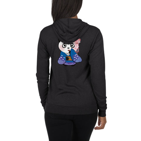 Pepper Kimono Unisex zip hoodie (Design On Back Only)