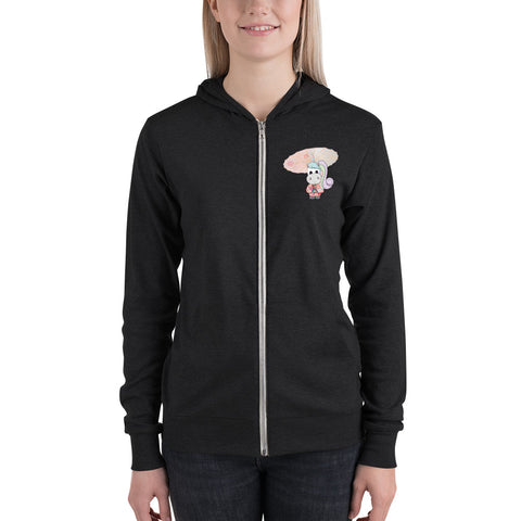 Aurora Kimono Unisex zip hoodie (Design On Front Only)