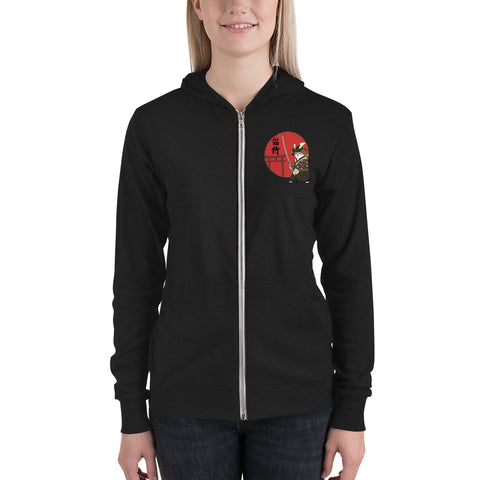 Ozzy Samurai Unisex zip hoodie (Design On Front Only)