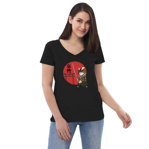 Ozzy Samurai Women’s recycled v-neck t-shirt