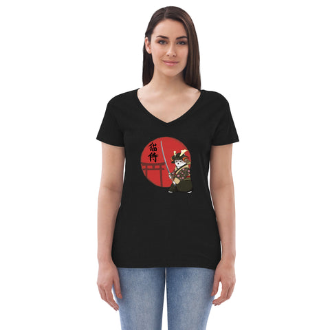 Ozzy Samurai Women’s recycled v-neck t-shirt