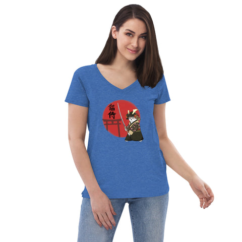 Ozzy Samurai Women’s recycled v-neck t-shirt