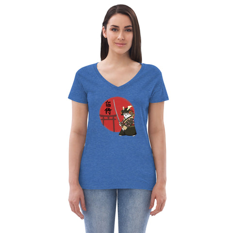 Ozzy Samurai Women’s recycled v-neck t-shirt