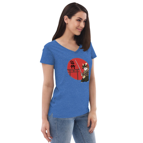 Ozzy Samurai Women’s recycled v-neck t-shirt