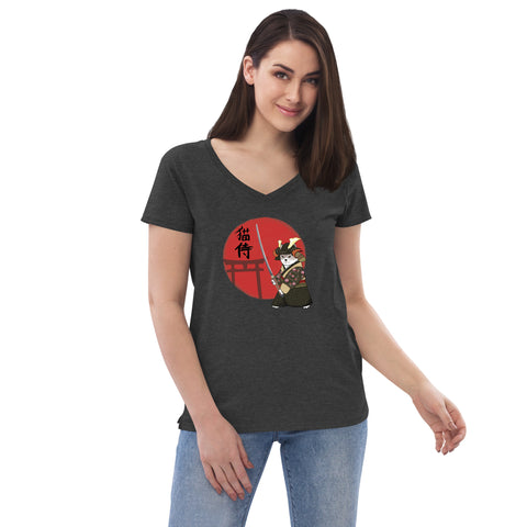 Ozzy Samurai Women’s recycled v-neck t-shirt