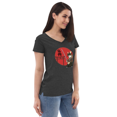 Ozzy Samurai Women’s recycled v-neck t-shirt