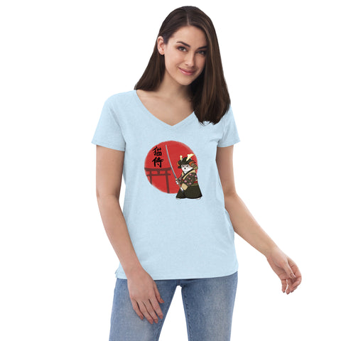 Ozzy Samurai Women’s recycled v-neck t-shirt