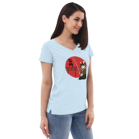 Ozzy Samurai Women’s recycled v-neck t-shirt