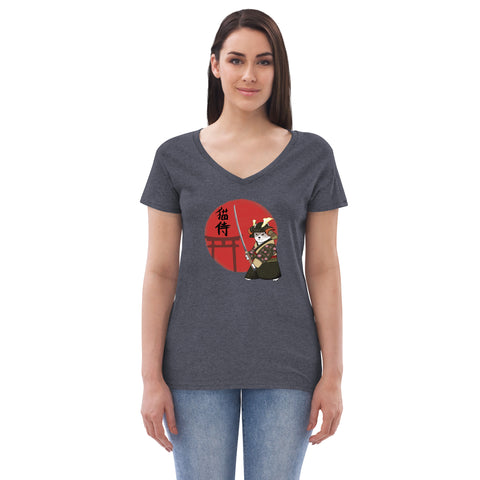 Ozzy Samurai Women’s recycled v-neck t-shirt