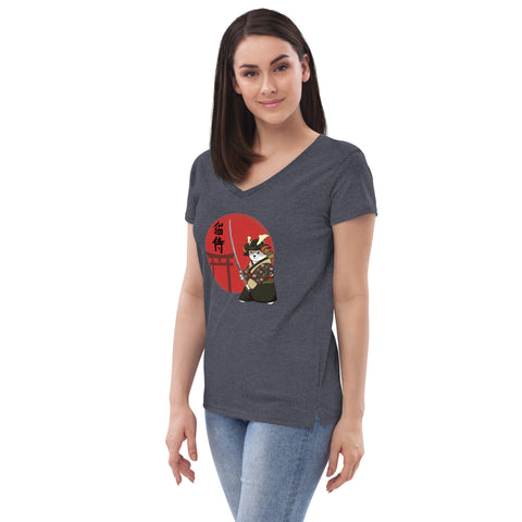 Ozzy Samurai Women’s recycled v-neck t-shirt