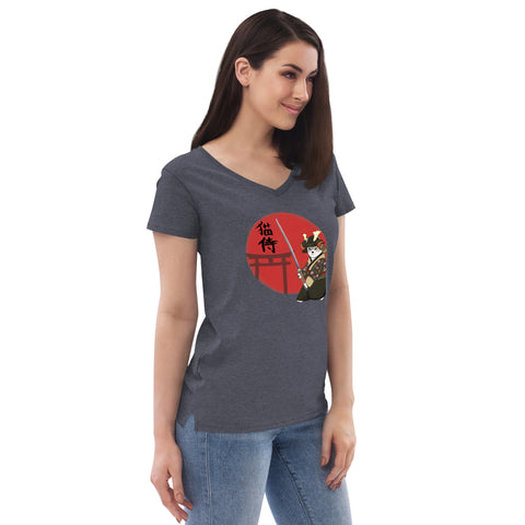 Ozzy Samurai Women’s recycled v-neck t-shirt