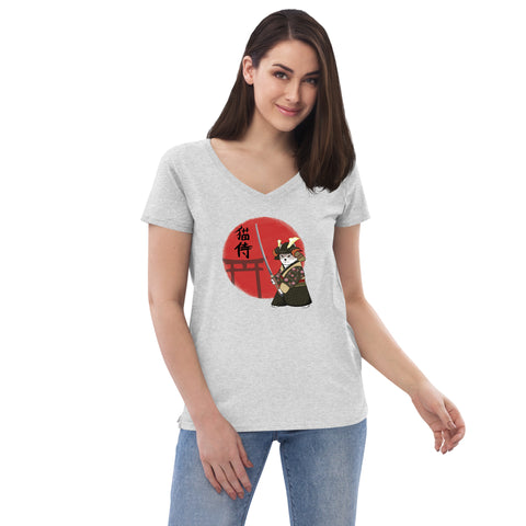 Ozzy Samurai Women’s recycled v-neck t-shirt