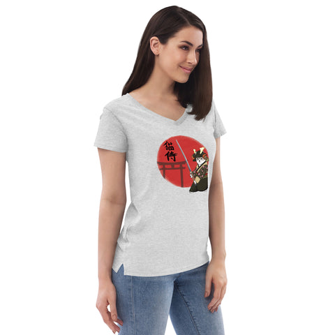 Ozzy Samurai Women’s recycled v-neck t-shirt