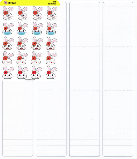 Bon-E Bunny Emoji Sticker Sheet Set #066