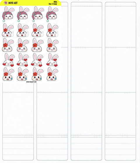 Bon-E Bunny Emoji Sticker Sheet Set #064