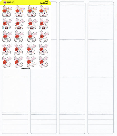 Bon-E Bunny Emoji Sticker Sheet Set #065