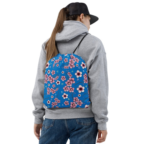 Sakura Print Drawstring bag