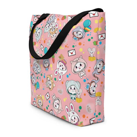 Ben-E & Bon-E Chums All-Over Print Large Tote Bag