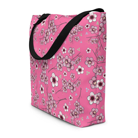 Sakura All-Over Print Large Tote Bag