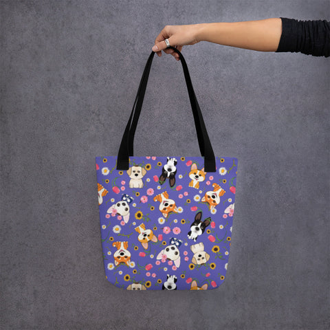 Dog Spring All-Over Print Tote bag