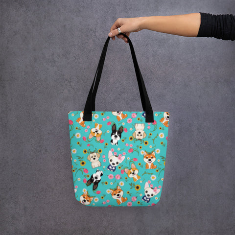 Dog Spring All-Over Print Tote bag